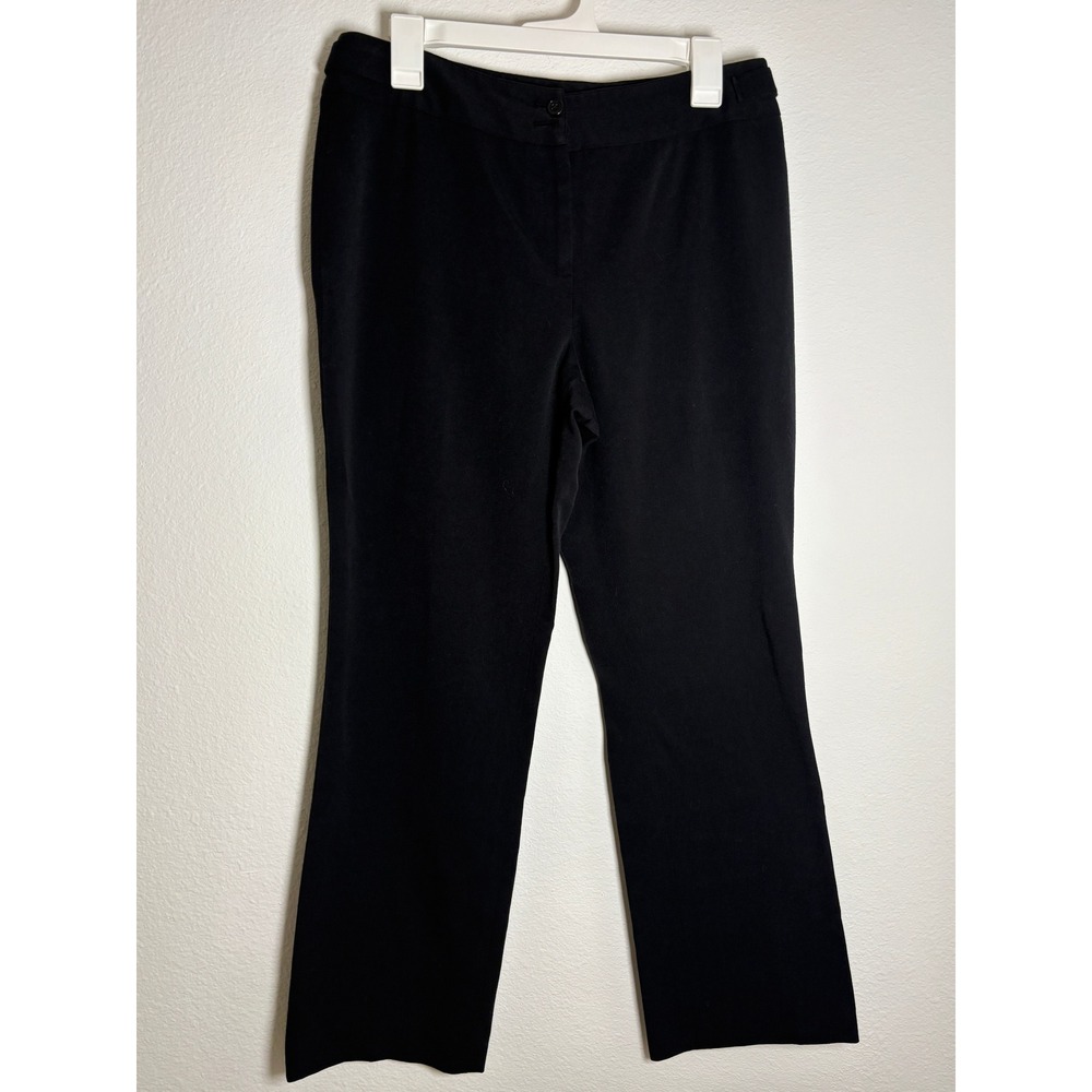 Jones New York Signature Petite Black Stretch Dress Pants Size 10P Straight Leg